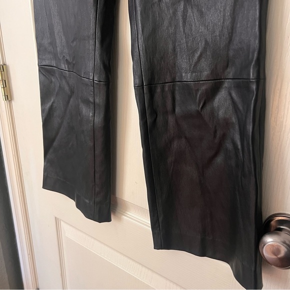 Maria McManus 100% Lamb Skin High Waist Crop French Leather Trouser Pants, 8 - Picture 5 of 16